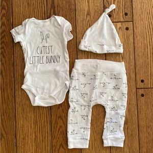 Rae Dunn baby bunny outfit - Size 3-6 months